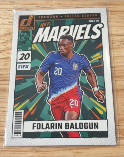 2024-25 Panini Donruss Soccer #19 Folarin Balogun Net Marvels United States — front