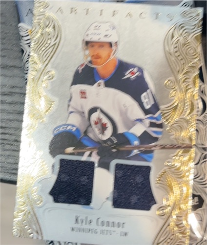 2025-26 Upper Deck Artifacts Gold Material #114 Kyle Connor — front