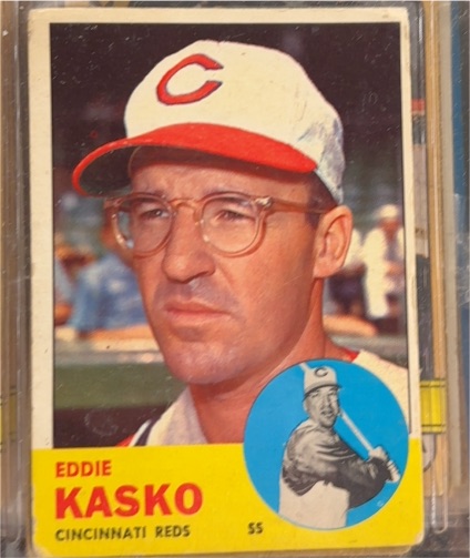 1963 Topps #498 Eddie Kasko — front