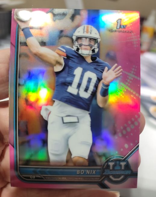 2021-22 Bowman University #8 Bo Nix — front