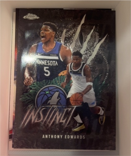 2025-26 Topps Chrome #INS-7 Anthony Edwards Instinct — front