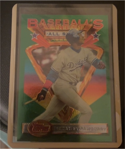 1993 Topps Finest #89 Darryl Strawberry — front