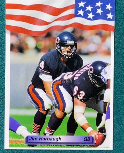 1992 All World #142 Jim Harbaugh Chicago Bears — front