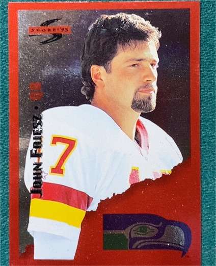 1995 Score Red Siege #165 John Friesz — front
