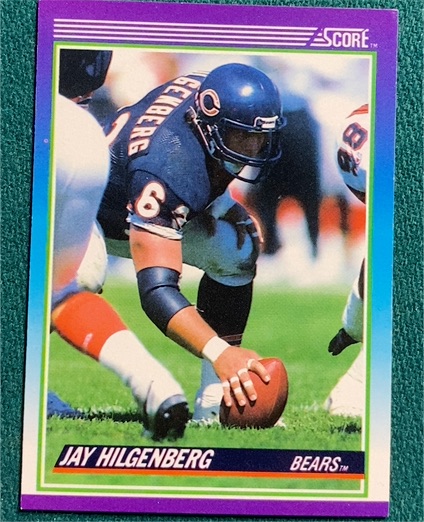 1990 Score #171 Jay Hilgenberg Chicago Bears — front
