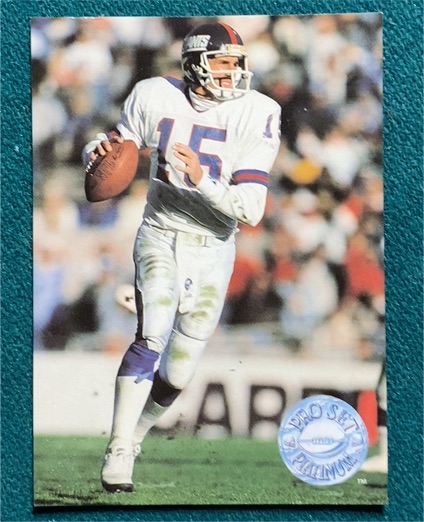 1991 Pro Set Platinum #79 Jeff Hostetler — front