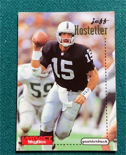 1996 SkyBox Impact #103 Jeff Hostetler — front