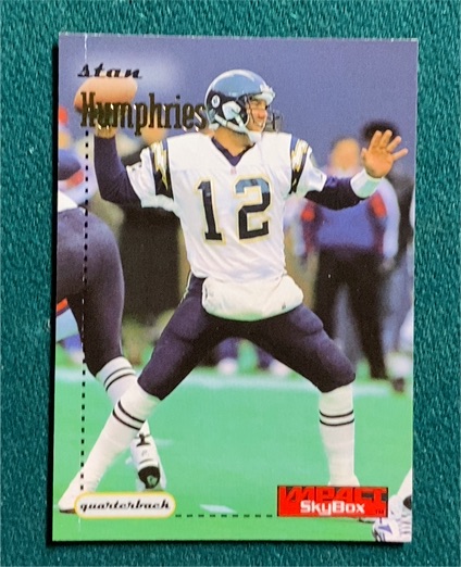1996 SkyBox Impact #124 Stan Humphries — front