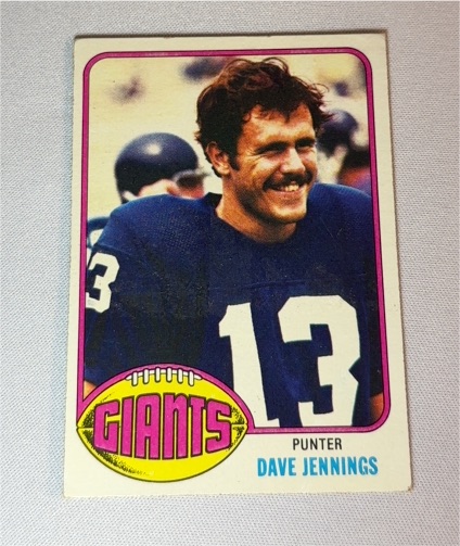1976 Topps Football #183 Dave Jennings — front