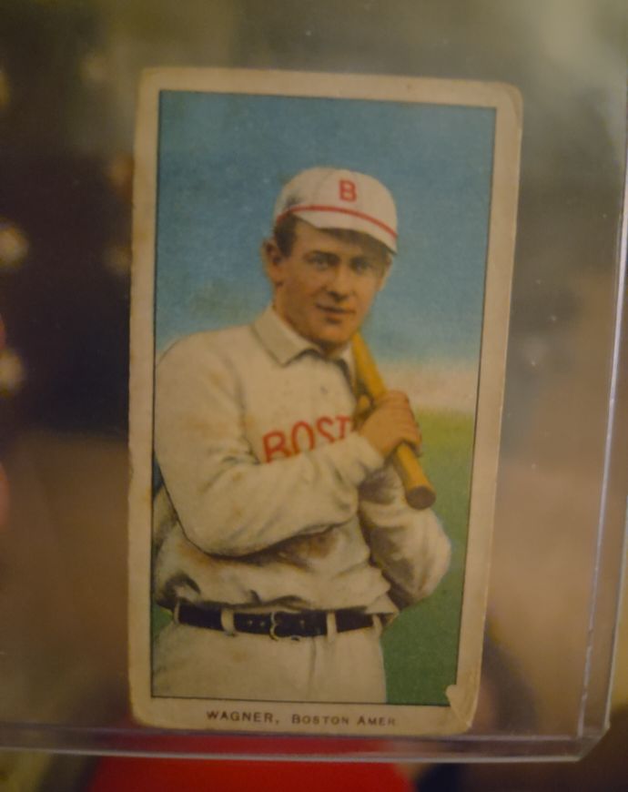 1909-11 T206 #495 Heinie Wagner Bat on Left Shoulder Boston Americans — front