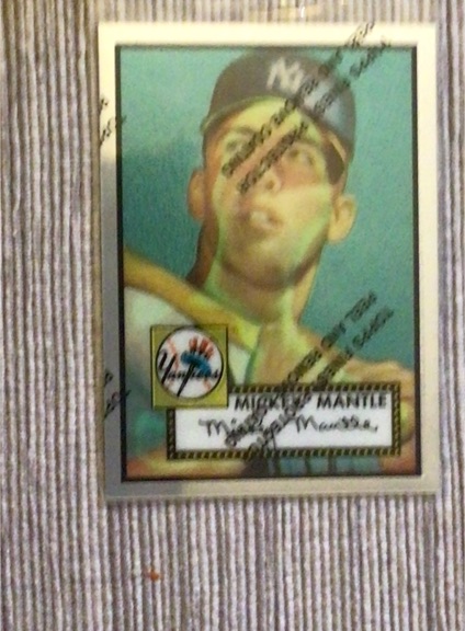1996 Topps Finest #2 Mickey Mantle 1952 Topps Reprint — front