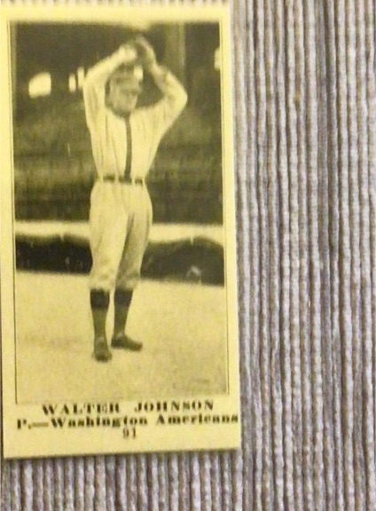 1916 Sporting News (M101-5) Baseball #90 Walter Johnson — front