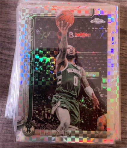 2025-26 Topps Chrome #153 Damian Lillard X-Fractor — front