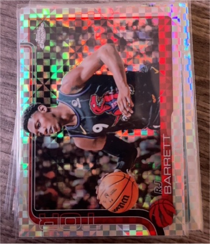 2025-26 Topps Chrome #225 RJ Barrett X-Fractor — front