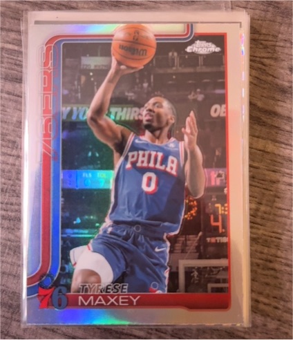 2025-26 Topps Chrome #185 Tyrese Maxey — front
