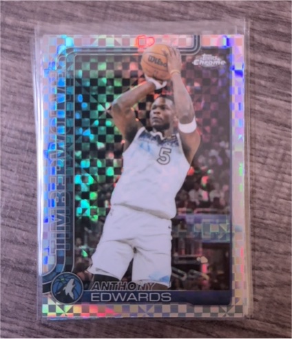 2025-26 Topps Chrome #151 Anthony Edwards — front