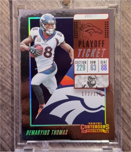 2018 Panini Contenders Playoff Ticket #71 Demaryius Thomas — front
