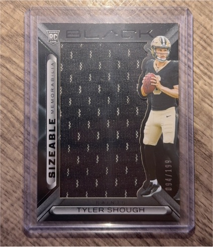 2025 Panini Black Sizeable Memorabilia #SIZ-TSH Tyler Shough — front