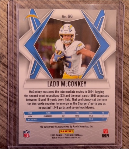 2025 Panini Phoenix #66 Ladd McConkey — front