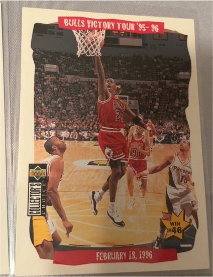 1996-97 Upper Deck Collector's Choice #26 Bulls Victory Tour '95-96 Michael Jordan — front