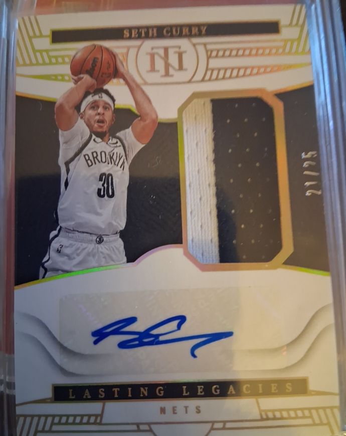 2022 Panini National Treasures Lasting Legacies #Seth Curry — front