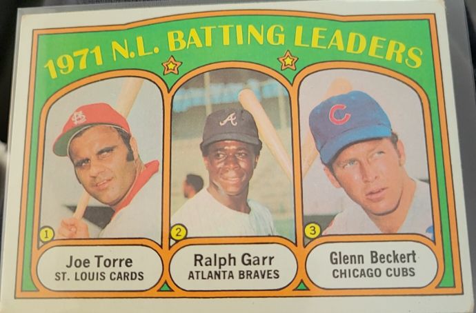 1972 Topps #85 1971 N.L. Batting Leaders Joe Torre Ralph Garr Glenn Beckert — front
