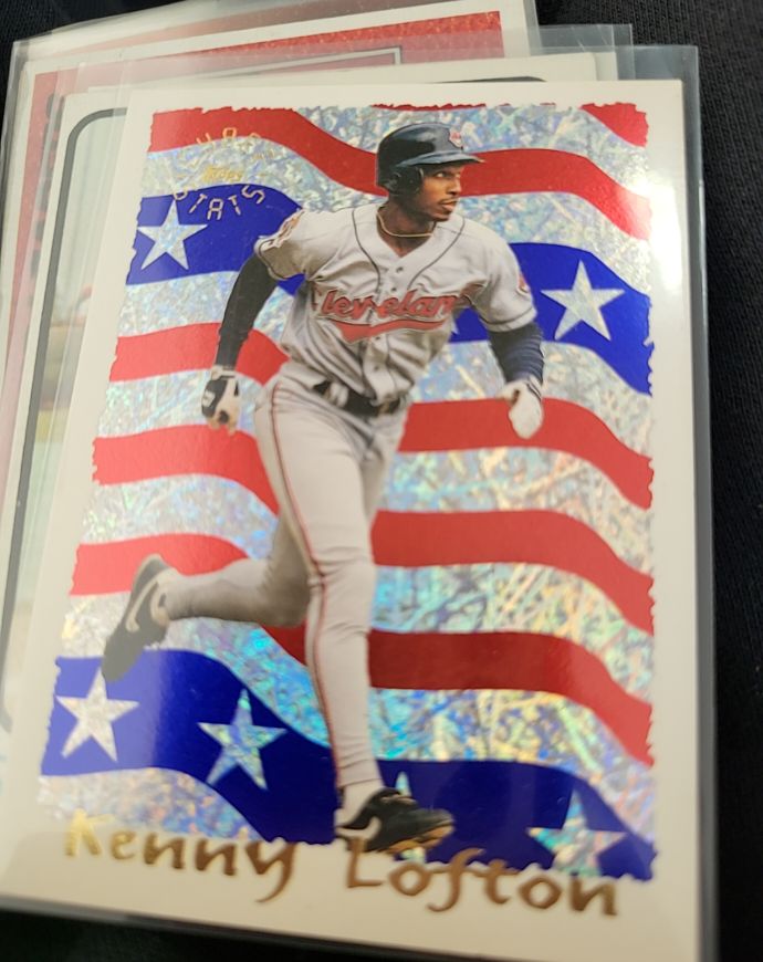 1995 Topps Cyberstats #7 Kenny Lofton — front