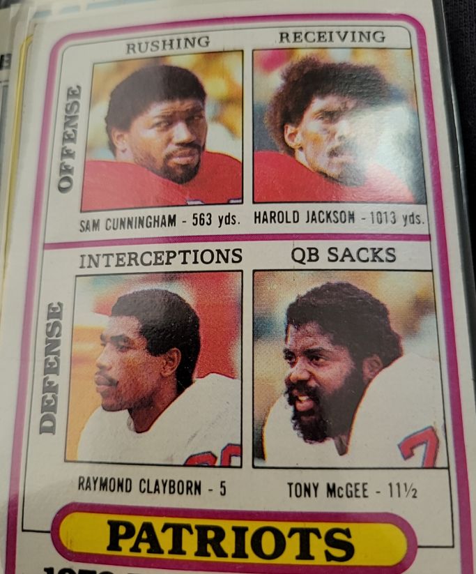 1980 Topps #188 Sam Cunningham / Harold Jackson / Raymond Clayborn / Tony McGee — front