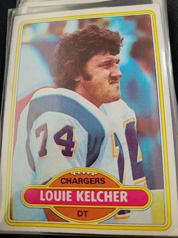 1980 Topps #412 Louie Kelcher San Diego Chargers — front