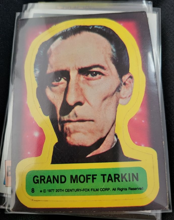 1977 Topps Star Wars Stickers #8 Grand Moff Tarkin — front