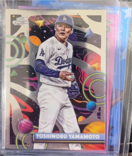 2025 Topps Chrome Cosmic #48 Yoshinobu Yamamoto — front