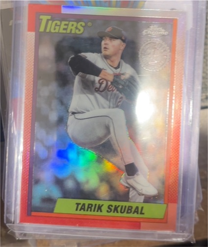 2025 Topps Chrome Update Series - 1990 Topps Baseball Tarik Skubal #90CU-10 — front