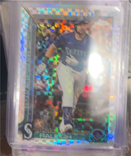 2025 Topps Chrome Update #USC45b Cal Raleigh X-Fractors — front