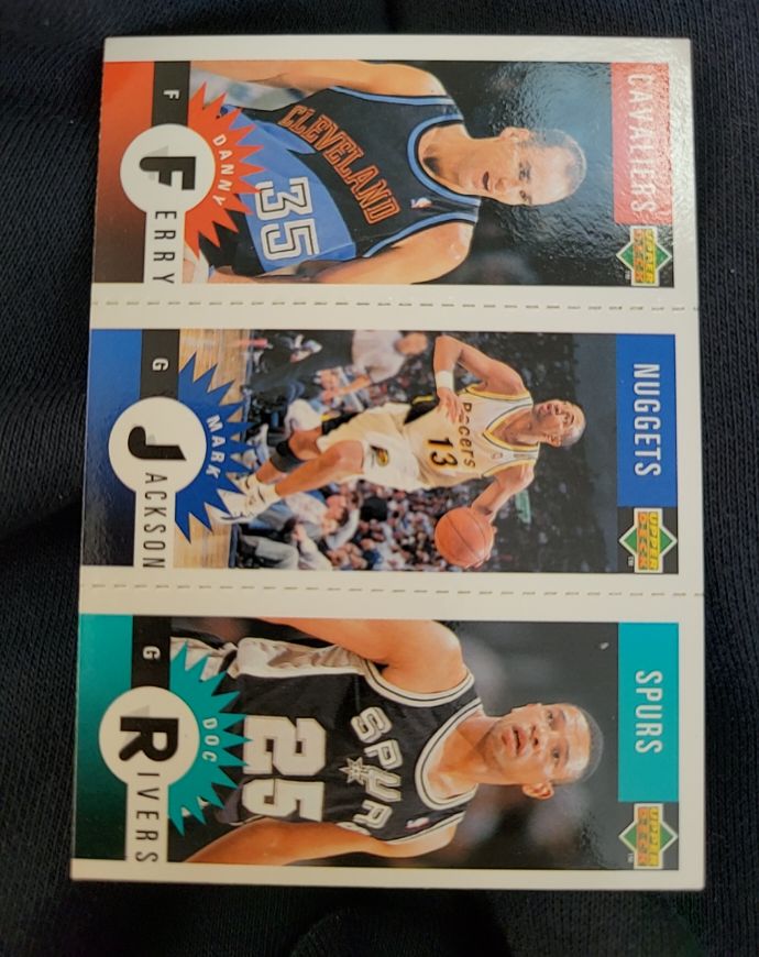 1996-97 Upper Deck Collector's Choice Mini #M75/M34/M15 Danny Ferry/Mark Jackson/Doc Rivers — front