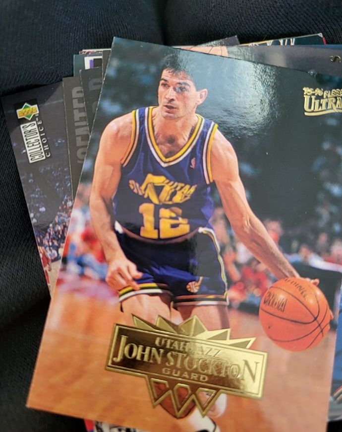1995-96 Fleer Ultra #187 John Stockton — front