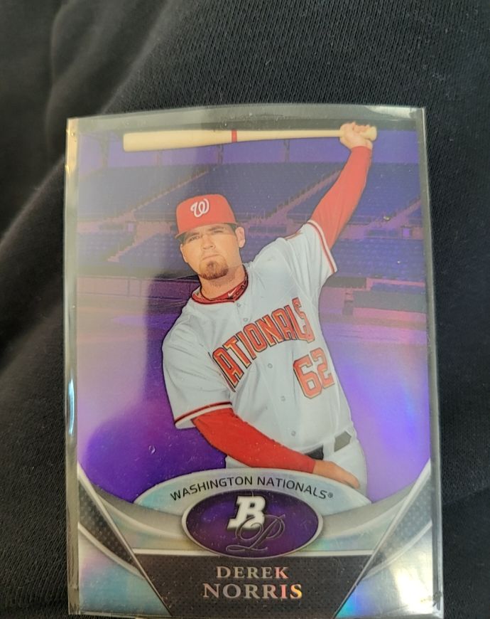2011 Bowman Platinum Prospects Purple Refractors #BPP47 Derek Norris — front