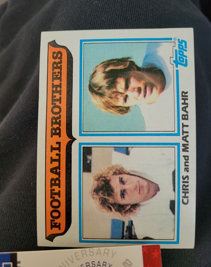 1982 Topps #263 Football Brothers Chris Bahr and Matt Bahr — front
