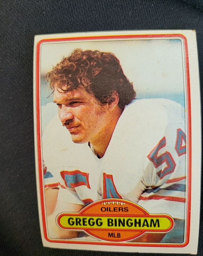 1980 Topps #518 Gregg Bingham Houston Oilers — front