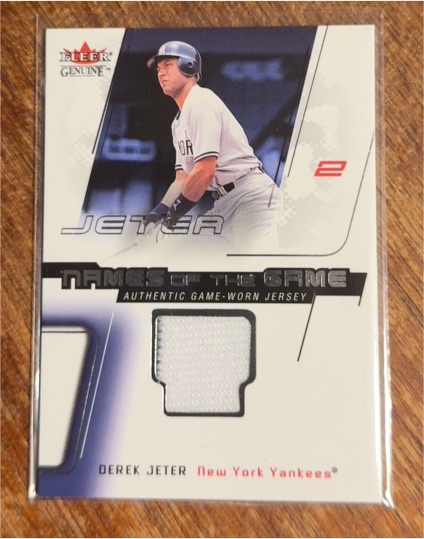 2002 Fleer Genuine Names of the Game #2 Derek Jeter — front