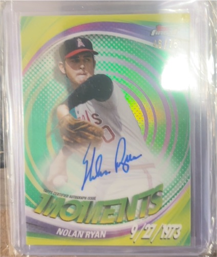 2025 Topps Finest Finest Moments Autographs #FMA-NR Nolan Ryan — front