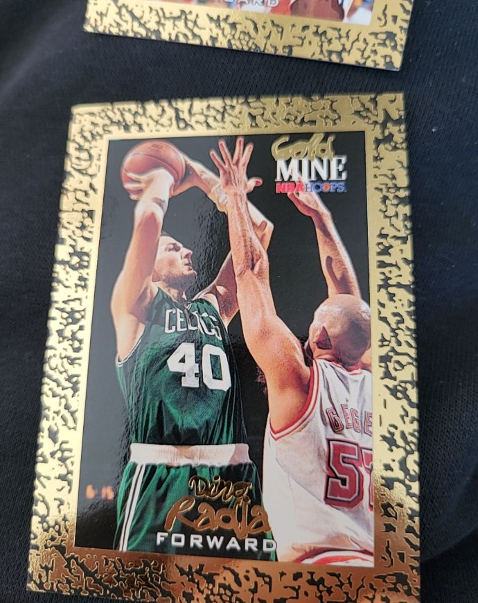 1995 NBA Hoops Gold Mine #432 Dino Radja — front