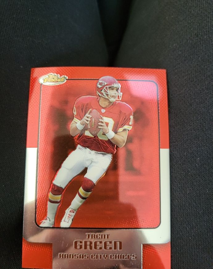2006 Topps Finest # Blue /299 Trent Green — front