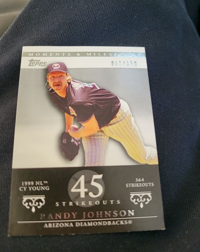 2007 Topps Moments & Milestones #55-45 Randy Johnson — front