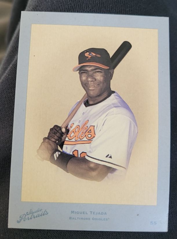 2005 Donruss Studio #92 Miguel Tejada Portraits — front