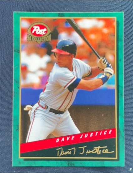 1994 Post Collection #6 Dave Justice — front