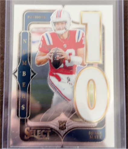 2024 Panini Select Select Numbers #20 Drake Maye — front