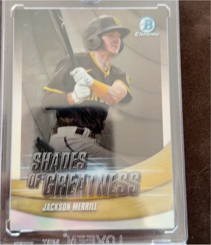 2022 Bowman Chrome #SG-14 Jackson Merrill Shades of Greatness — front