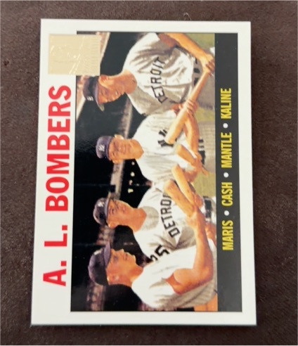 1964 Topps #331 A.L. Bombers Maris/Cash/Mantle/Kaline — front