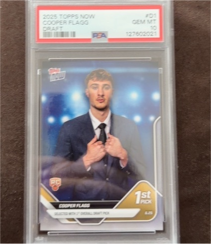 2025 Topps Now Draft #D1 Cooper Flagg — front