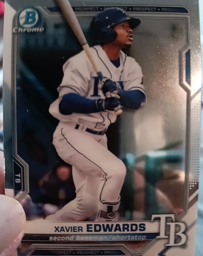 2021 Bowman Chrome Prospects #BCP-101 Xavier Edwards — front